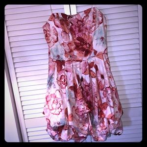 Charlotte Russe floral strapless cocktail dress